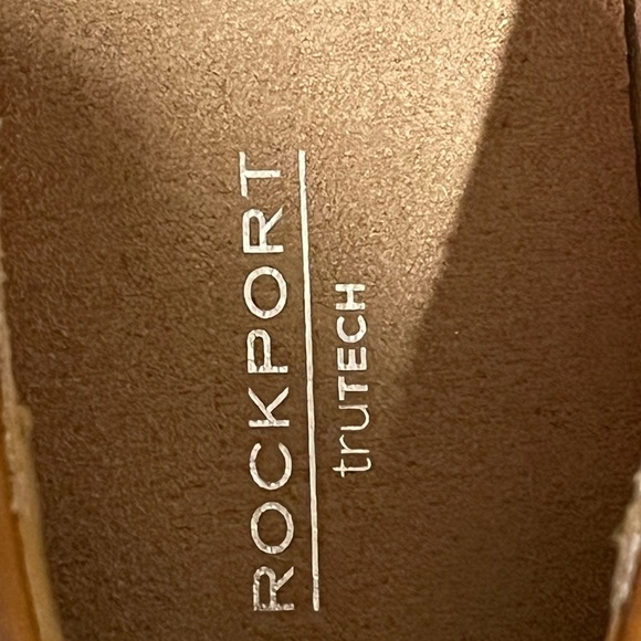 Rockport Trutech Susana Woven Chain Slip-On Loafers in British Tan & Gold, 8 - Picture 4 of 7